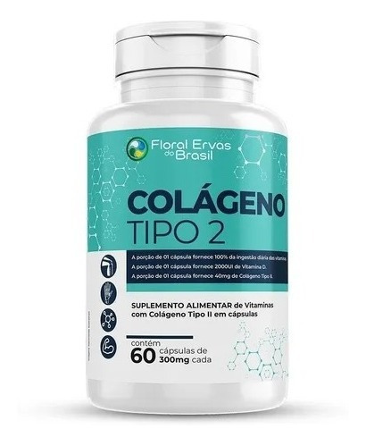 Imagen 2 de 2 de Colágeno Tipo 2 + Vitamina C-120 Cápsulas Promo Envio Gratis