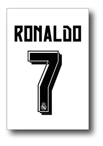 Decorativo Dorsal Cristiano Ronaldo Madrid Manchester Juvent
