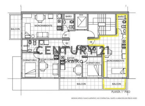 Imagen 4 de 4 de Venta Monoambiente Barrio Luis Agote Con Balcón Al Frente En Construcción