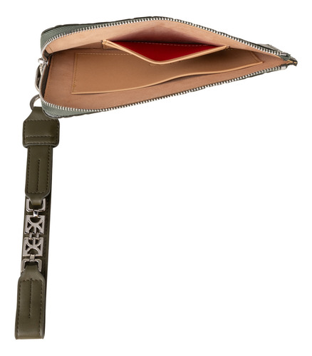Cartera Cierre Sencillo Cloe Racso Mediano Color Verde