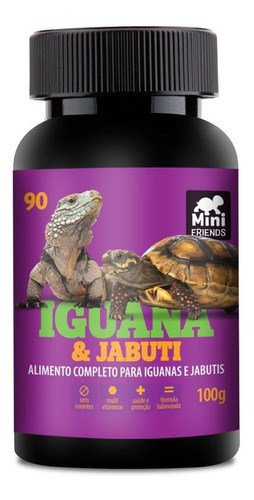 Mini Friends - Alimento Premium Para Iguana E Jabuti - 100 G