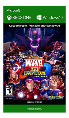 Marvel Vs Capcom Infinite Xbox One/window Pc Digital Codigo 