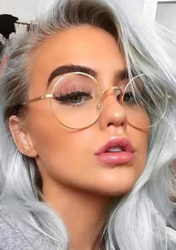 Lentes redondos transparentes sales para mujer