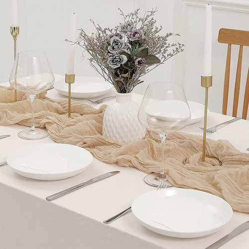 Mantel De Gasa De Gasa Para Mesa, 1 Pieza, Gasa, Estopilla A