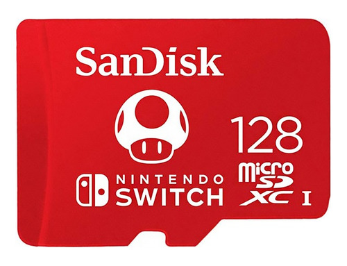 Memoria Microsdxc 128gb Nintendo Switch Mario Roja