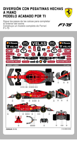 Mando A Distancia Rc 1/12 Ferrari F1-75 #16 Charles Leclerc