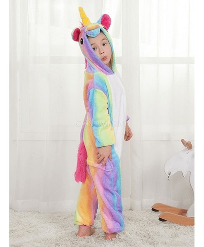 Pijama Entera Unicornio Adulto Enterito Multicolor