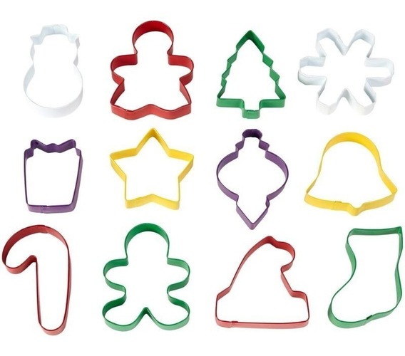 hojalata Wilton Juego de cortadores de galletas navideñas 1,91 x 7,32 x 6,99 cm multicolor