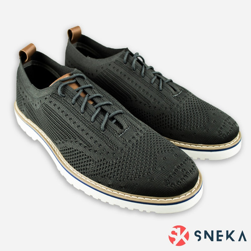 Zapatos Sneka Vestir Moda Hombre Gris Oxford 26-29 Profesor