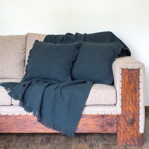 Imagen 5 de 6 de Manta Rustica Sillon Pie Cama 110x150 + 2 Almohadones - Lima