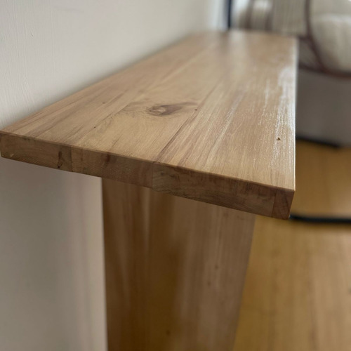 Recibidor Mesa De Alamo - Mesa De Arrime 100 Cm Marrón Claro