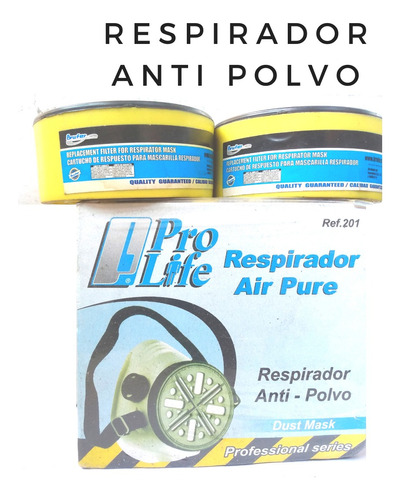 Mascarilla Respirador Antipolvo Prolife + Dos Repuestos