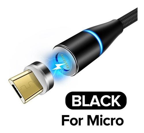 Imagen 2 de 10 de Cable, Carga Rápida, Magnético Para Android, Type-c Y Micro