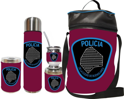 Set Matero Completo Policía De La Ciudad. Ecocuero