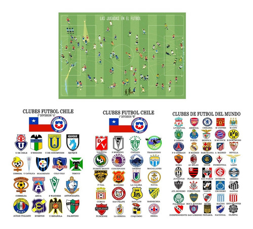 Carteles Metalicos Pack 4 Clubes De Futbol Jugadas 20x30 