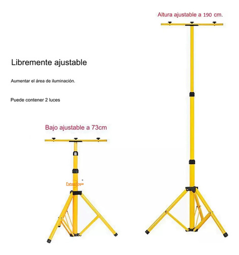 Soporte Base Atril Trípode Foco Led Emergencia
