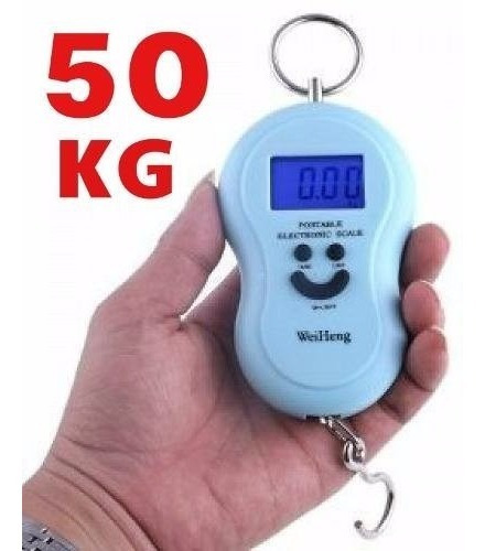 Imagen 2 de 7 de Pesa Digital Portatil Equipaje Maleta Romana Frutas 50 Kilos