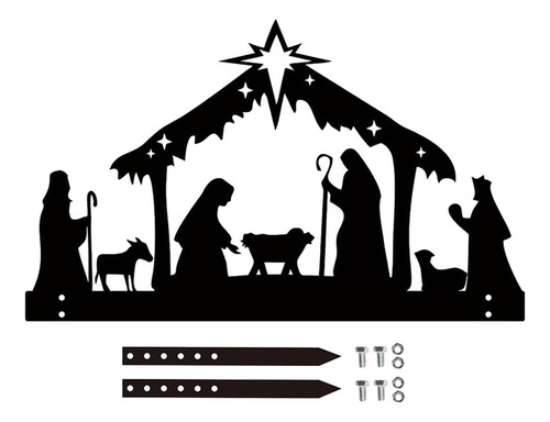 Esculturas De Metal Estatua De Nacimiento De Jesús Navidad