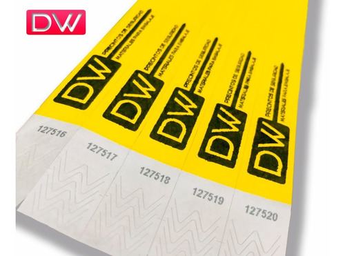 Imagen 4 de 10 de Pulseras Impresas Tyvek Identificación Eventos Vip X100 Dw !