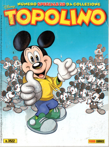 Topolino N° 3522 - Em Italiano - Editora Panini - Formato 14 X 18 - Capa Mole - 2023 - Bonellihq Cx113 I23