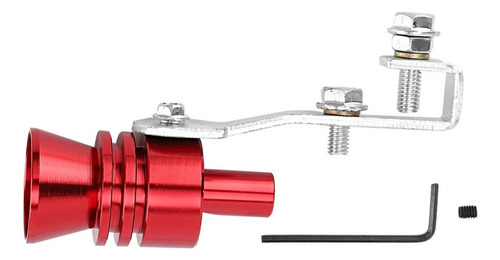 W Simulador De Tubo De Escape Con Silbato Turbo Rojo