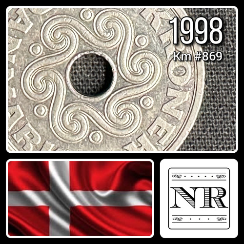Dinamarca - 5 Krone - Año 1998 - Km #869 - Anular