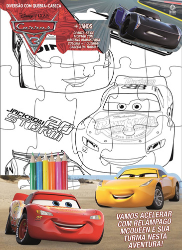 Disney - Diversão com quebra-cabeça - Carros 3, de On Line a. Editora IBC - Instituto Brasileiro de Cultura Ltda, capa mole em português, 2018