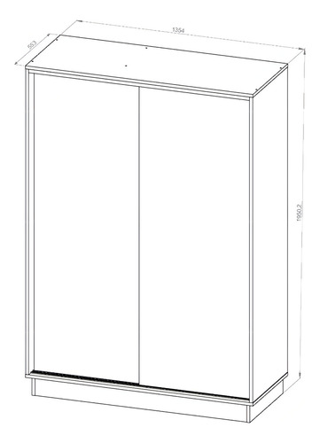 Placard Blanco De 2 Puertas Corredizas De 1,35 M Con Cajones Blanco