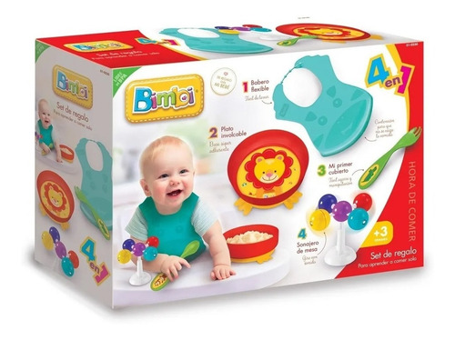 Imagen 3 de 6 de Bimbi Set De Bebe Aprender A Comer Solo 4 En 1