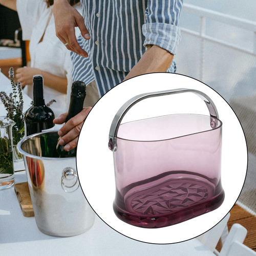 Cubo De Hielo Con Asa, 2,5 L, Aspecto Moderno, Violeta