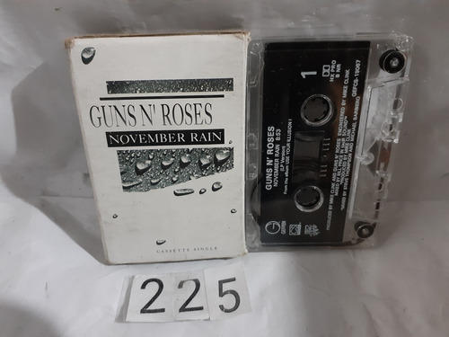 Guns And Roses Novemver Rain Cassette Single Rareza 