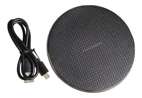 Cargador Inalambrico Qi Standard Fast Charger Negro