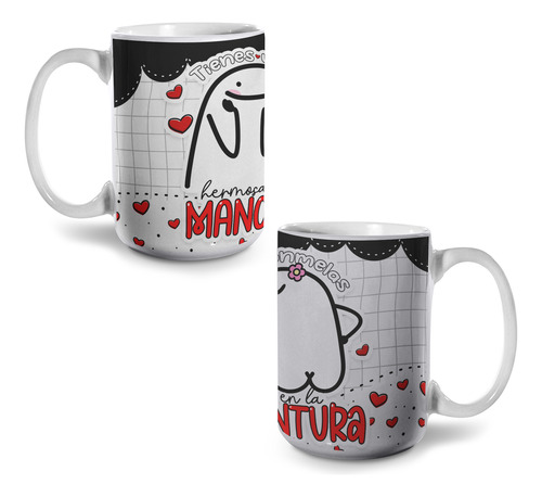 Taza Blanca 15 Oz Flork Deformitos Hermosas Manos Broma