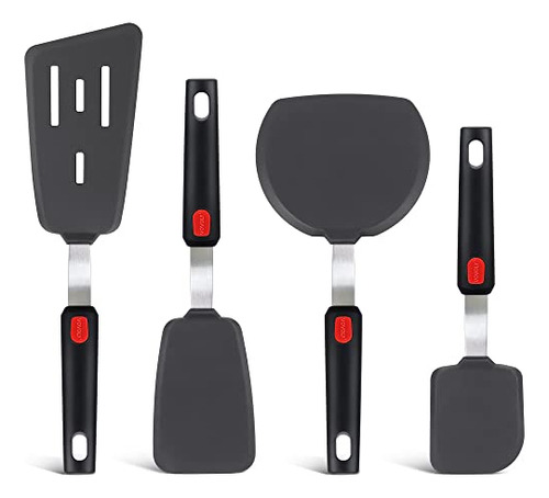 Silicio Spatula Turner Set De 4, Vovoly Heat Reistant G1xxd