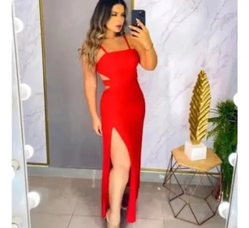 Vestido lascado na frente cheap