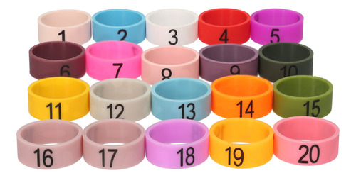 Micrófono Identificators Rings 20 Pcs Numbers 1-20 Sil