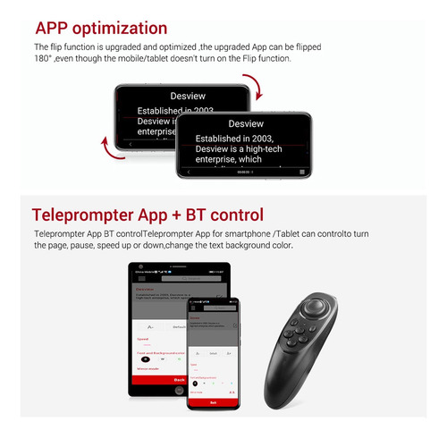 Bestview T2 Smartphone/tablet/dslr Camera Teleprompter Promp