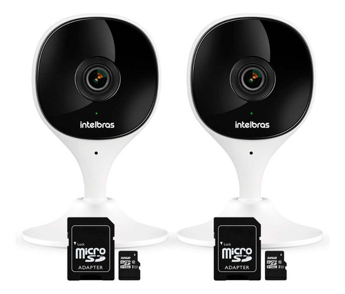 2 Câmeras Wifi Com Aúdio Ia Imx-c Intelbras + 2 Cartão 32gb