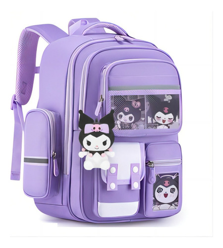 Bonita Mochila Kuromi Para Niñas De Escuela Primaria, Grado