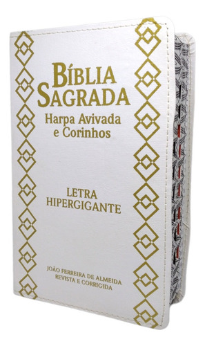 Bíblia Sagrada Letra Grande Hiperg. Branca Luxo Com Índice