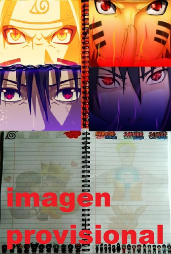 Cuaderno Naruto Hojas Detalladas Varios Modelos Libreta 