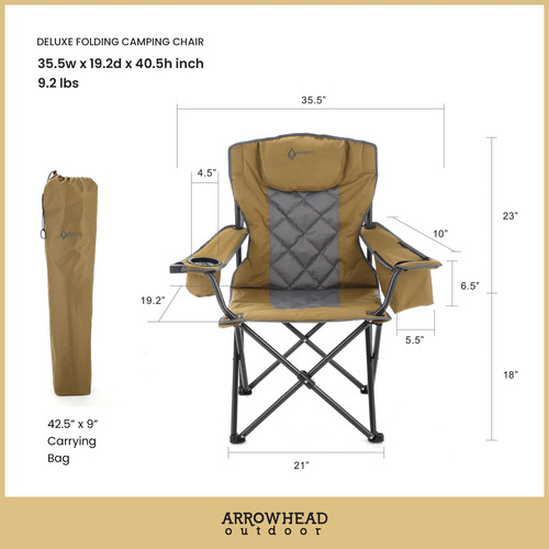 Silla Plegable Portátil Para Acampar Con Enfriador Y Portava