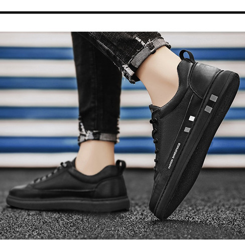 Zapatos De Cuero Genuino Elegantes Para Hombre Estilo Casual