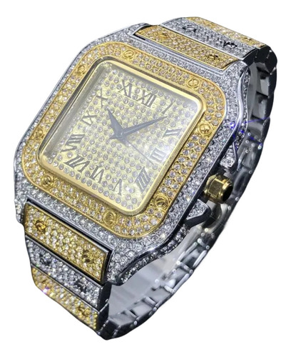 El Reloj De Cuarzo Cuadrado Con Diamantes Para Hombre Mejora