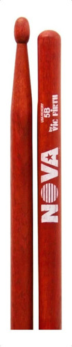 Baquetas Palillos Nova Vic Firth 5b Punta Madera Rojo N5br