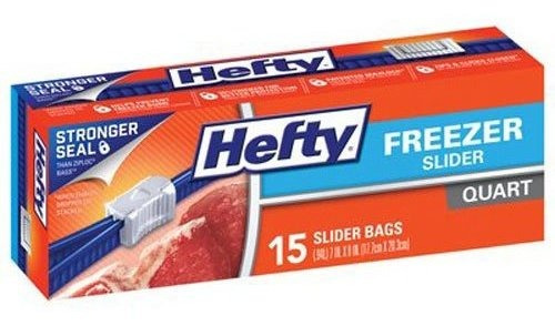 Hefty Bolsas Deslizantes Para Congelador De Tamaño Cuarto,.