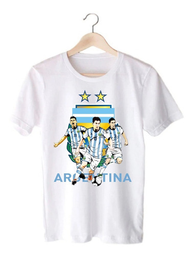 Remera Lionel Messi Aguero Di Maria - Argentina Seleccion