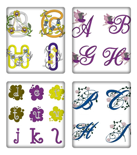 Matrizes Bordado Alfabeto Formato Pes Pack 27.000 Matriz