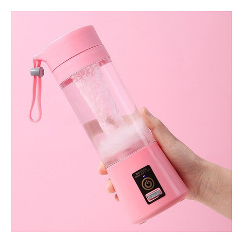 Batidora Licuadora Juguera Portatil Usb Recargable Rosa