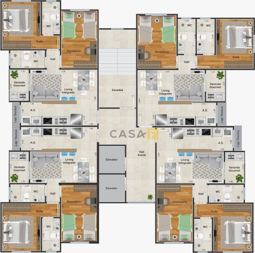 Imagem 11 de 12 de Apartamento Com 2 Dormitórios À Venda, 56 M² Por R$ 212.000,00 - Vila Cordenonsi - Americana/sp - Ap0824